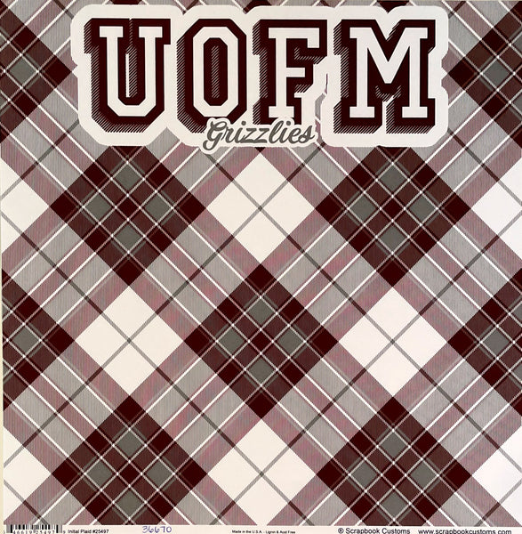 U of M Grizzlies Plaid and Companion Paper