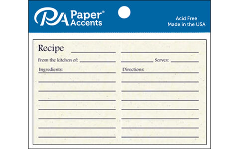 Paper Accents Recipe Cards 4x6
