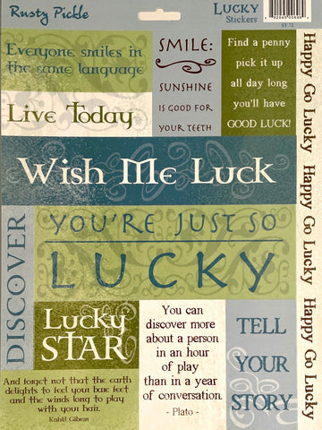 Lucky Cardstock Stickers