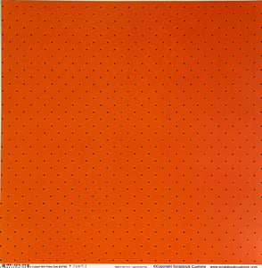 Mini Black Polka Dots on Orange