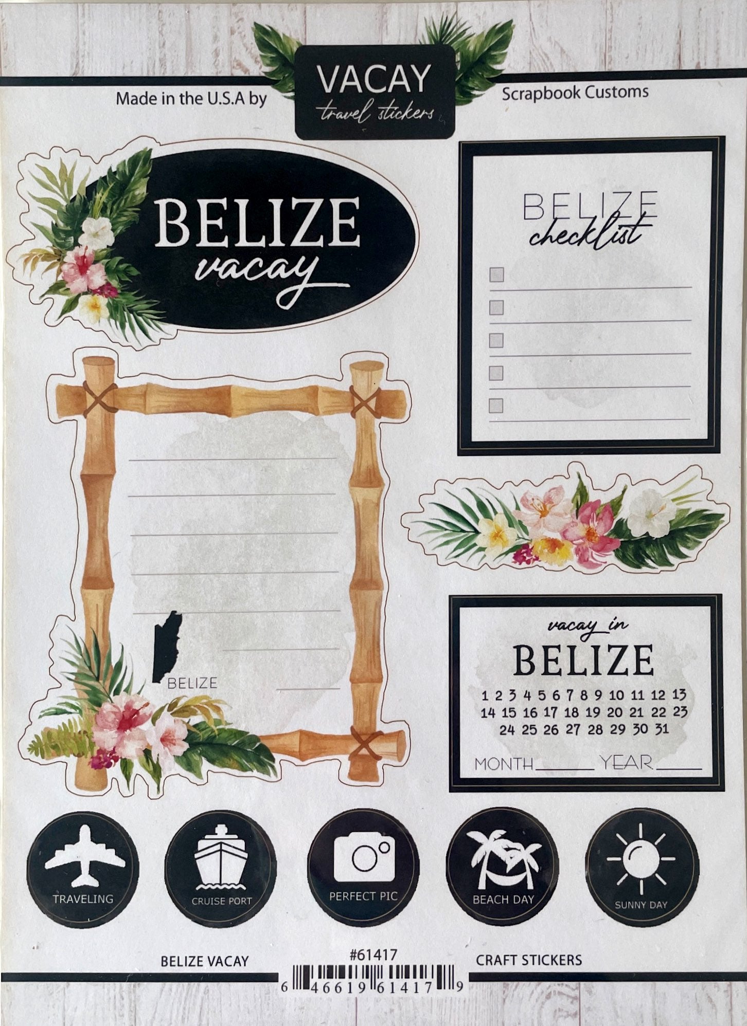 Belize Vacay Stickers