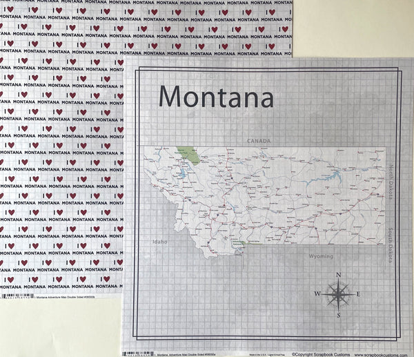 Montana Adventure Map Paper