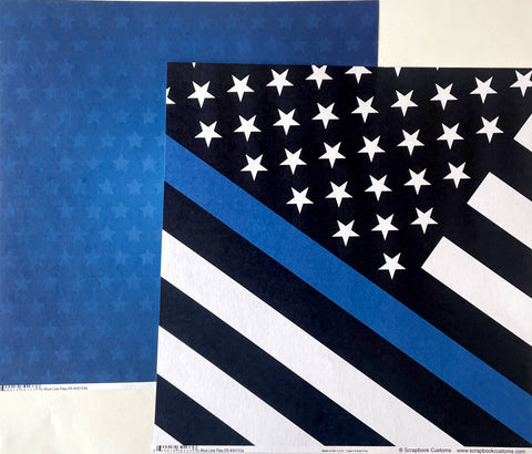 Blue Line Flag Paper