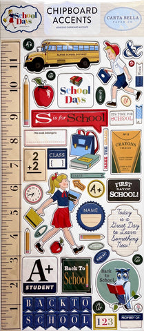 School Days Chipboard Accents