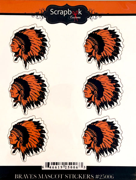 Flathead Braves Mascot Stickers
