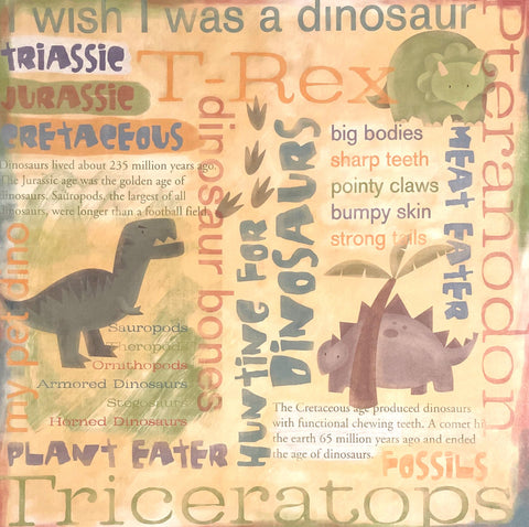 Dinosaur Collage Paper