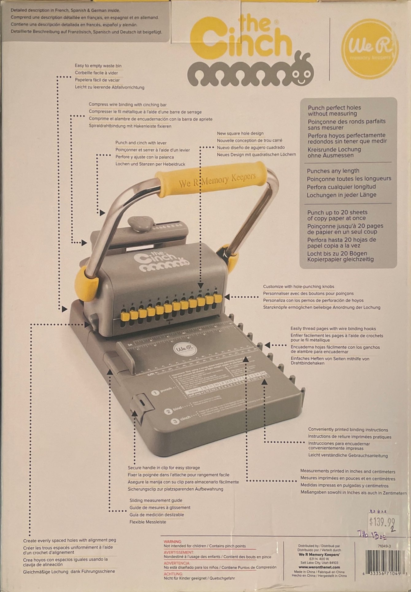 The Cinch We R Memory Keepers outlet Book Binding Machine Tool open box