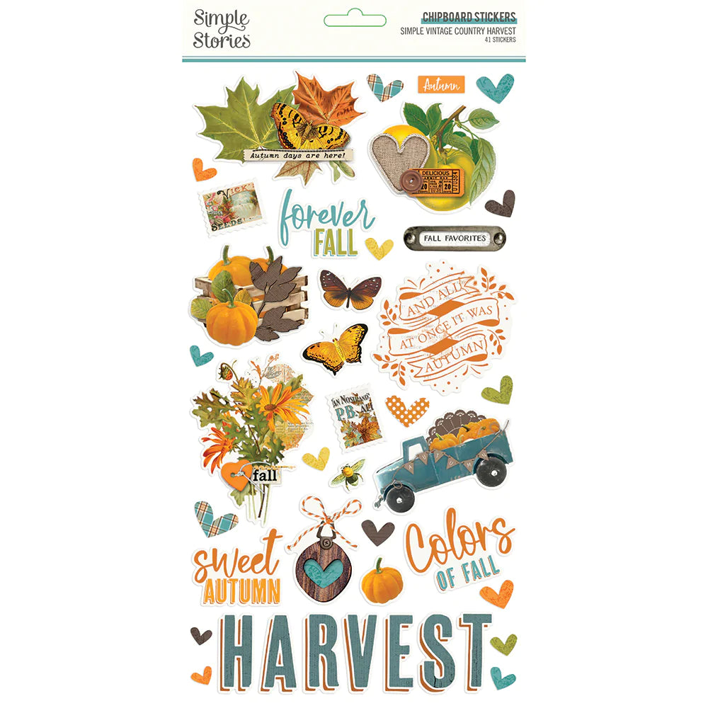 Simple Stories Simple Vintage Country Harvest - Sticker Book