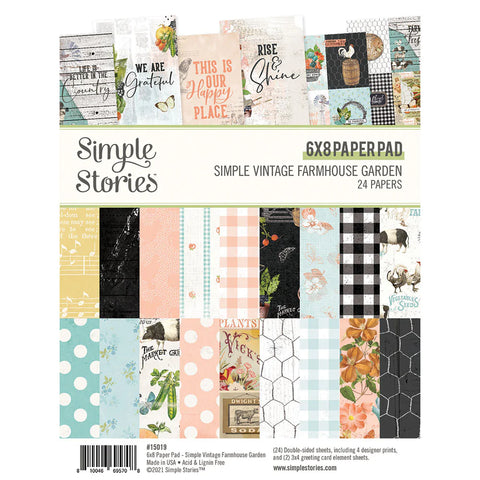 Simple Vintage Farmhouse Garden 6x8 Paper Pad