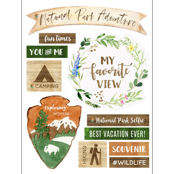 Glacier National Park Watercolor Stickers