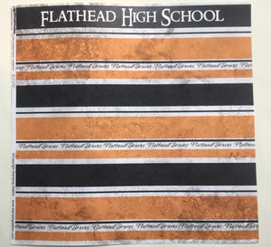 Flathead High School Swirls & Stripes Left