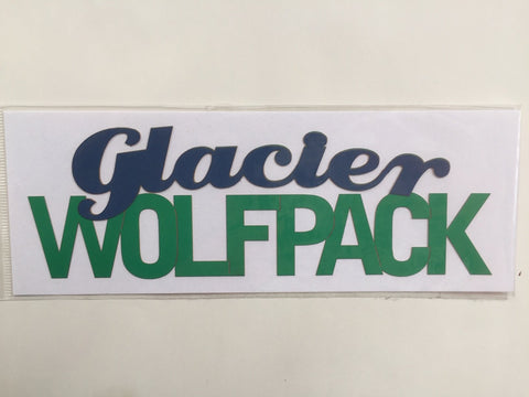 Glacier Wolfpack Arched Pride Diecut