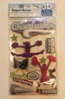 Cheerleader 3D Stickers