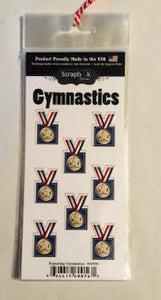 Repeating Gymnastics Medal Stickers