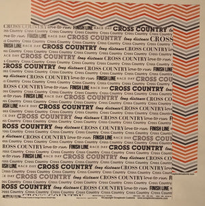 Cross Country & Orange Chevron Paper