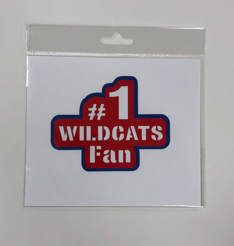 #1 Wildcat Fan Die Cut