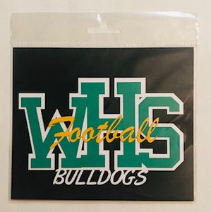 Whitefish High School Bulldogs Football Sports Diecut