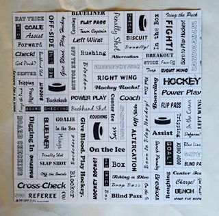 Hockey Words Paper