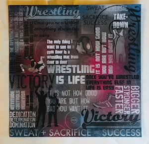 Wrestling Is Life Collage Paper