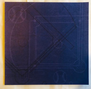 Diamond Diagram Blue Paper