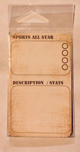 Sports Stats Journaling Card