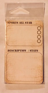 Sports Stats Journaling Card