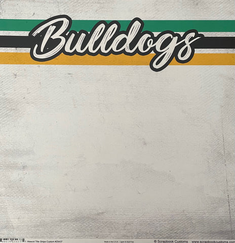 Mascot Title Stripe Bulldogs