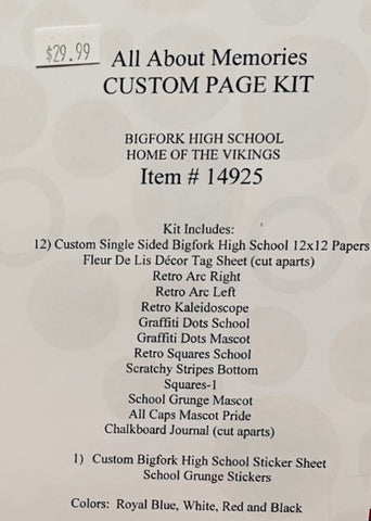 Custom Bigfork Paper Kit