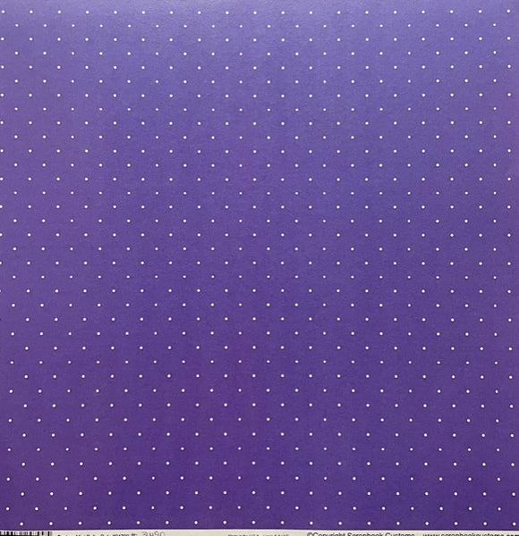 Purple with Mini Polka Dots 12x12 Paper