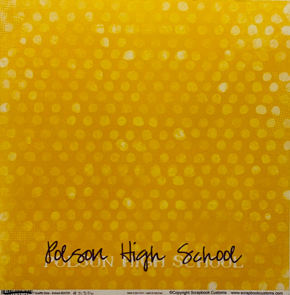 Polson High School Graffiti Dots 12x12 Paper