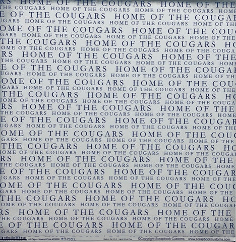 All Caps Cougars Pride