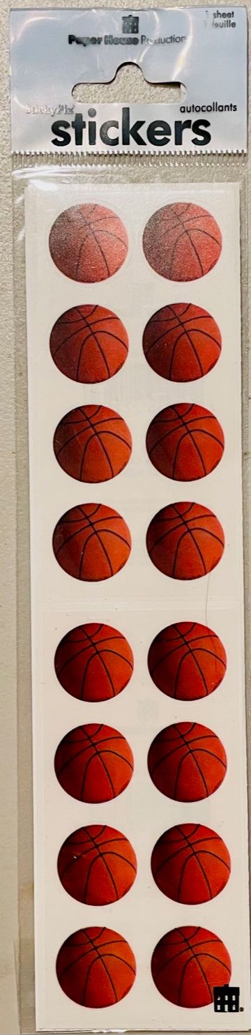 2X4 Basketball Stickers