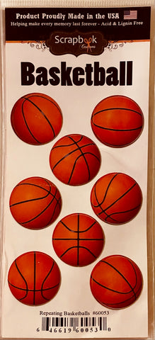 Repeating Basketball Stickers
