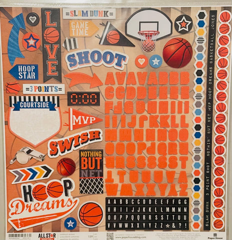 All Star Basketball Sticker Sheet
