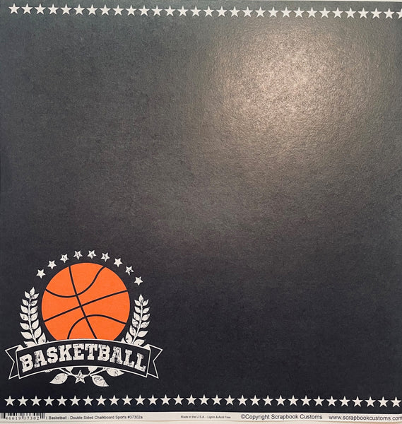 Basketball Chalkboard Sports Paper