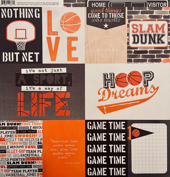 Basketball Journaling Card Elements
