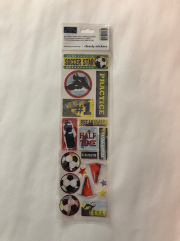 Soccer Star Clearly Stickers