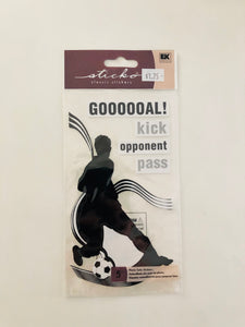 Silhouette Soccer Male Stickers