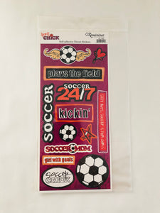 Sports Chick Soccer Stickers