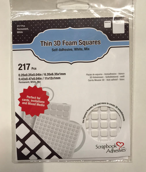3D Foam Squares White
