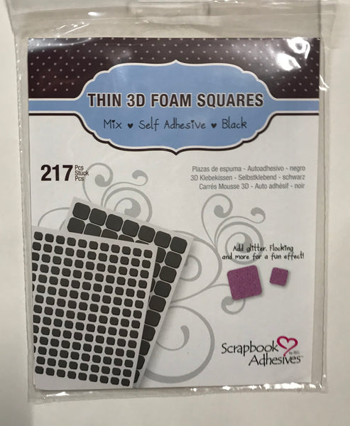 3D Foam Squares Black