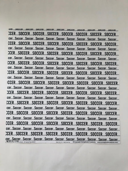 Soccer Words Repeated Paper