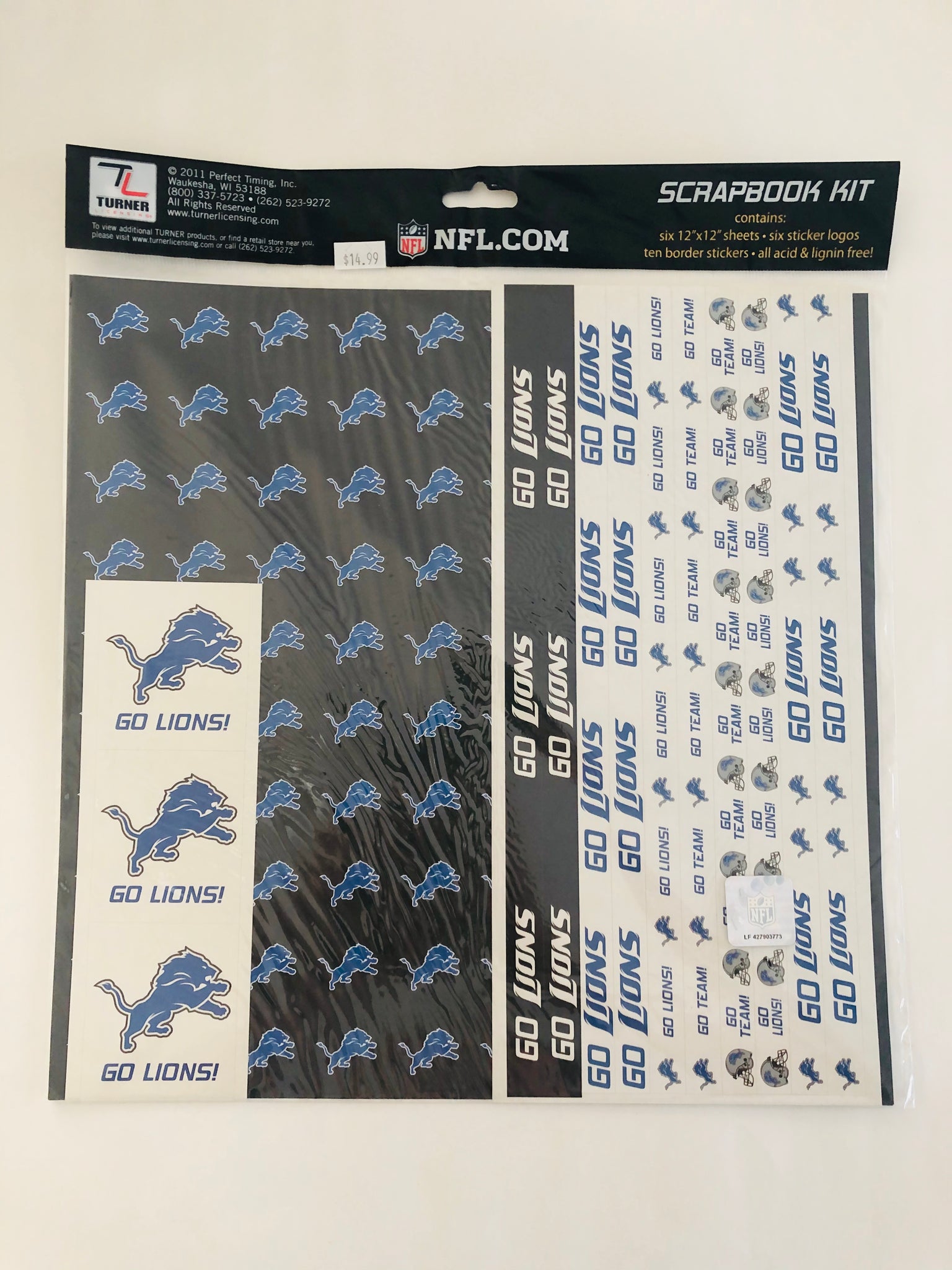 NFL Detroit Lions Scrapbook Kit