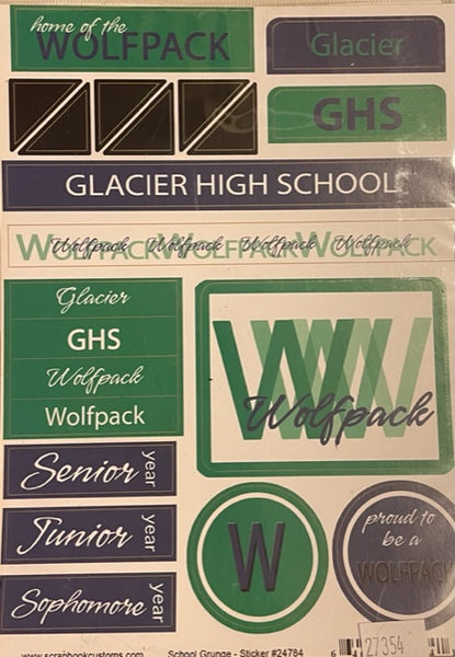 Glacier Wolfpack Stickers
