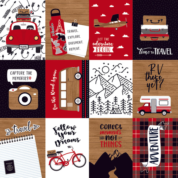 Let's Go Anywhere 3x4 Journaling Cards Paper