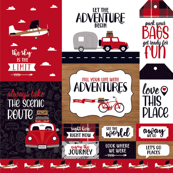 Let's Go Anywhere Multi Journaling Card Paper