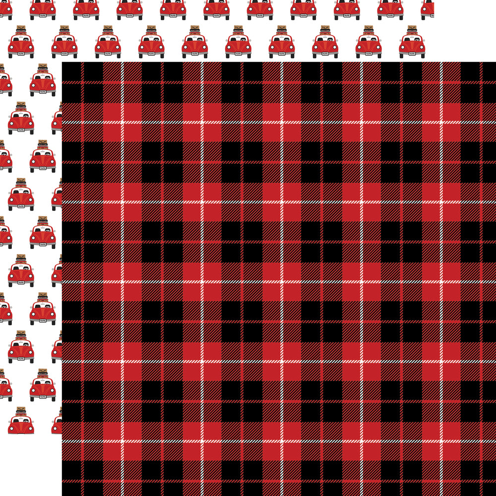 Let's Go Anywhere Passport Plaid Paper