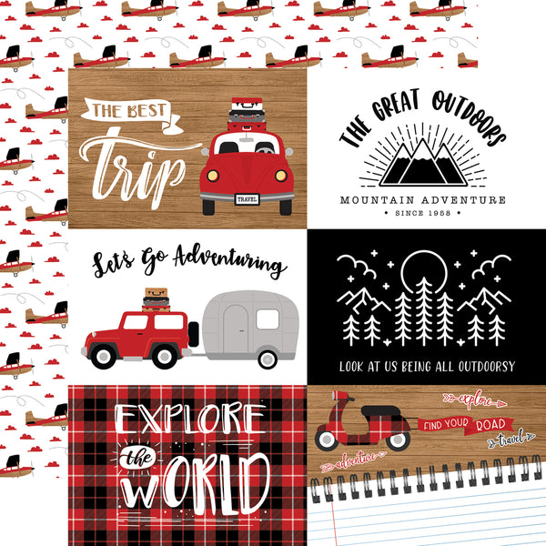 Let's Go Anywhere 6x4 Journaling Cards Paper