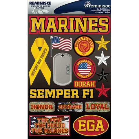 Military Marines 3D Stickers