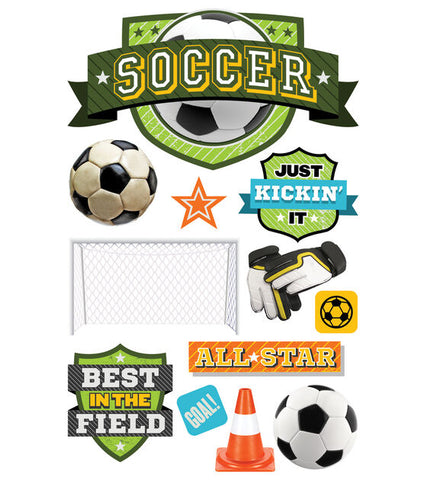 Paper House Soccer 3D Sticker